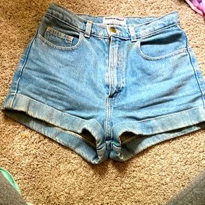 American Apparel Denim High- waisted shorts . size 27